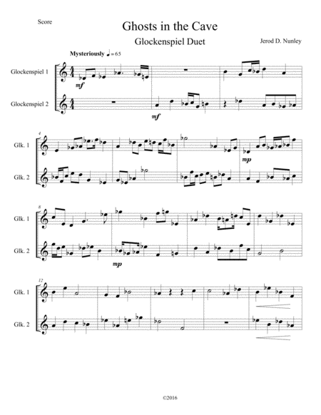 Free Sheet Music Ghosts In The Cave