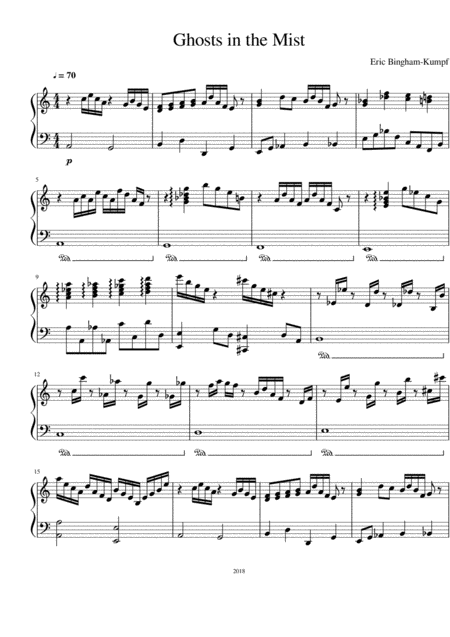 Free Sheet Music Ghosts In The Mist