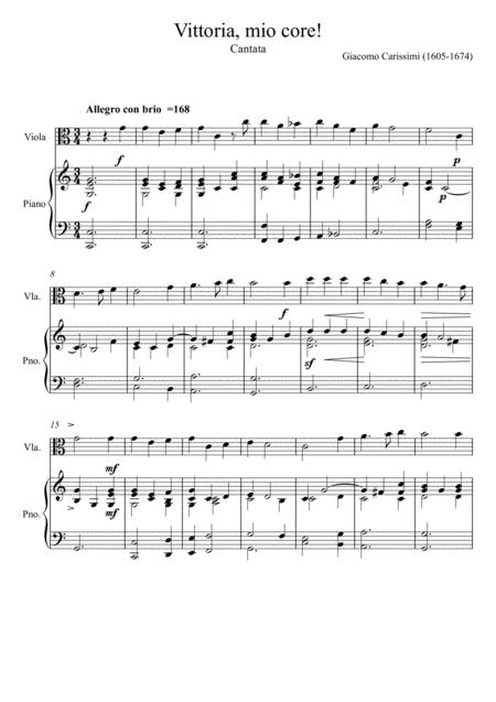 Giacomo Carissimi Vittoria Viola Solo Sheet Music