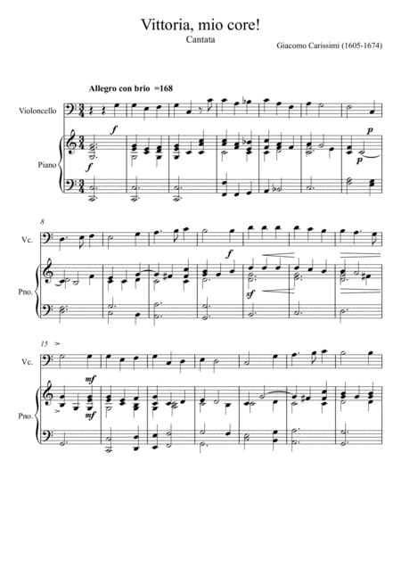 Free Sheet Music Giacomo Carissimi Vittoria Violoncello Solo