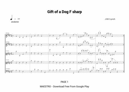 Free Sheet Music Gift Of A Dog F 77