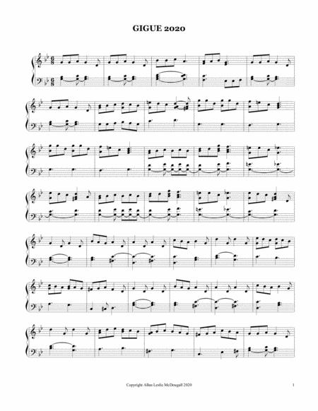 Gigue 2020 Sheet Music