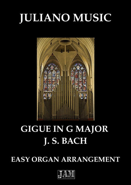 Gigue In G Major Bwv 577 Easy Organ C Version Js Bach Sheet Music