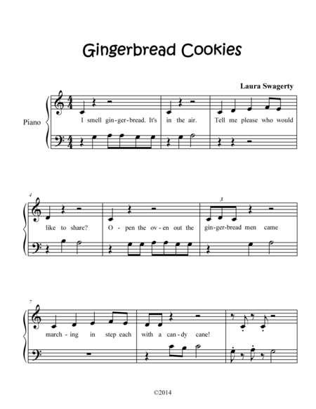 Free Sheet Music Gingerbread Cookies