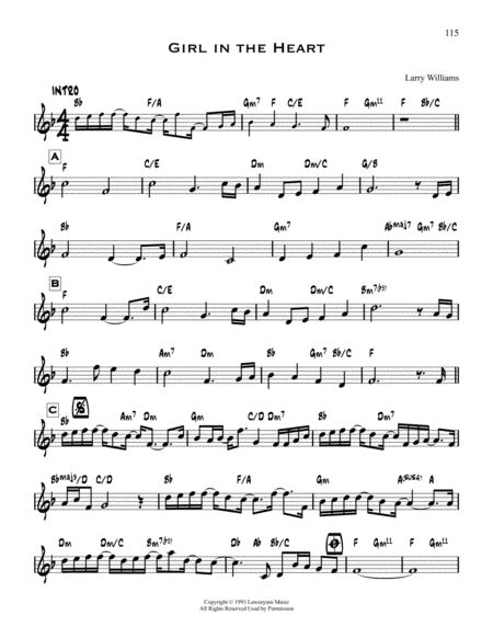 Free Sheet Music Girl In The Heart