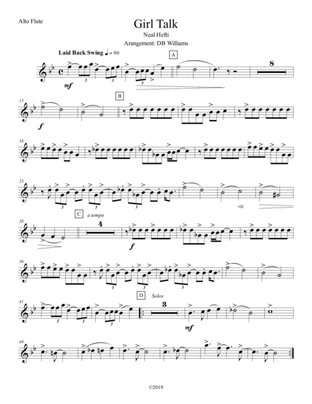 Girl Talk Alto Flute Sheet Music