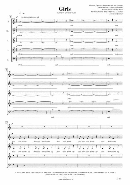 Girls Saatb A Cappella Solo Bass Sheet Music