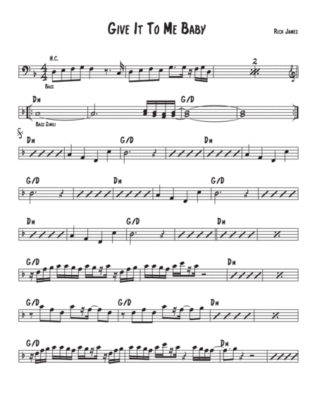 Give It To Me Baby Sheet Music