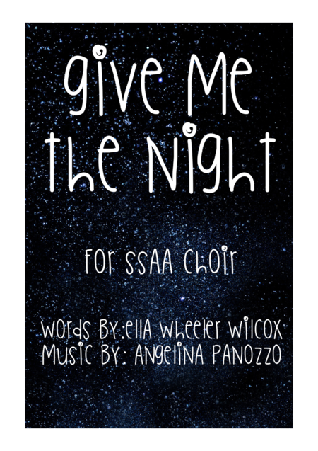 Give Me The Night For Ssaa Choir Sheet Music