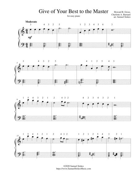 Give Of Your Best To The Master For Easy Piano Sheet Music