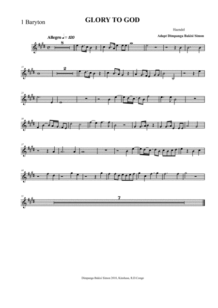 Glory To God Sheet Music