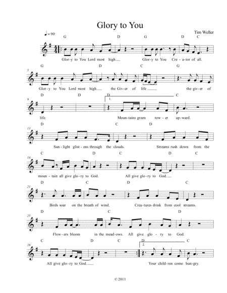 Glory To You Sheet Music