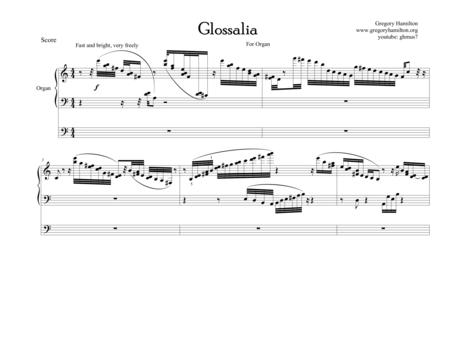 Glossalia For Organ Sheet Music