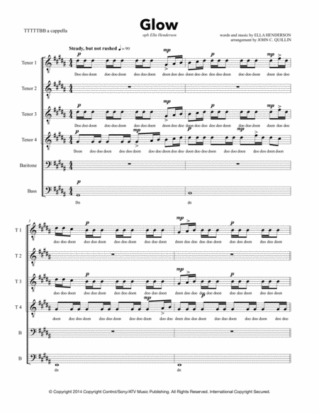 Free Sheet Music Glow