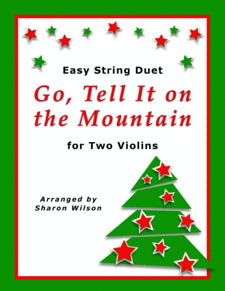 Go Tell It On The Mountain Easy Violin Duet Sheet Music