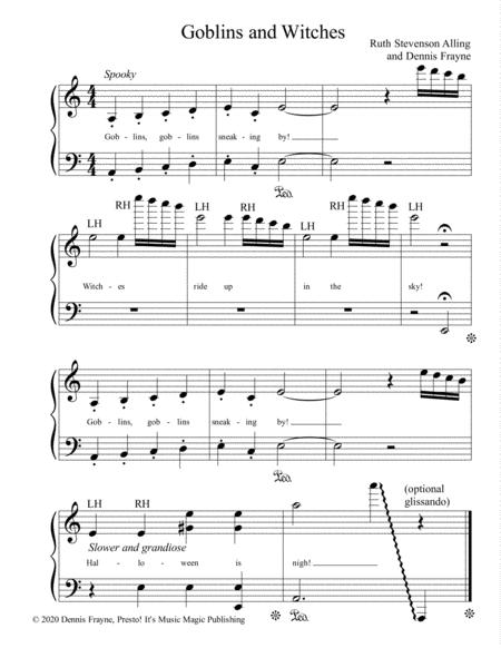 Free Sheet Music Goblins And Witches