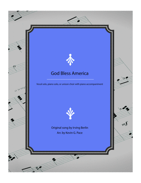 God Bless America In E Professional Version Sheet Music