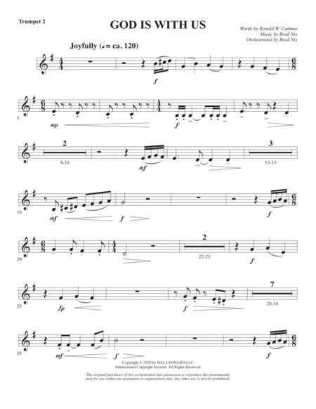 God Is With Us Bb Trumpet 2 Sheet Music