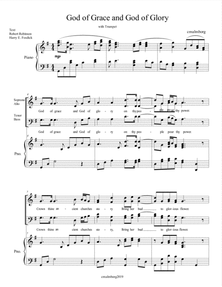 God Of Grace Sheet Music