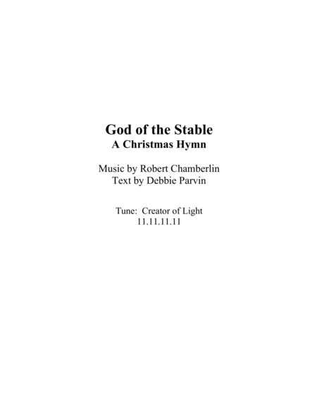God Of The Stable Sheet Music