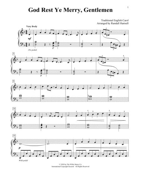 Free Sheet Music God Rest Ye Merry Gentlemen Arr Randall Hartsell