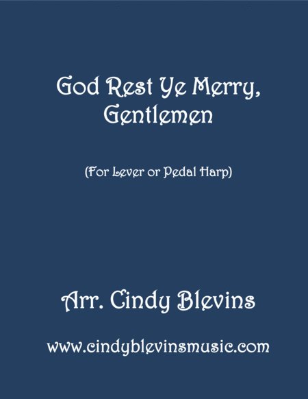 God Rest Ye Merry Gentlemen Arranged For Lever Or Pedal Harp From My Book Winter Wonders Sheet Music