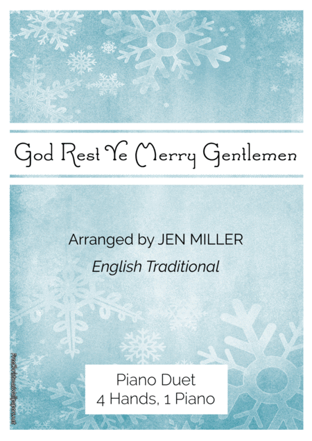 Free Sheet Music God Rest Ye Merry Gentlemen Piano Duet 4 Hands 1 Piano