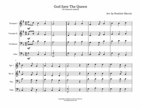 God Save The Queen Brass Quartet Sheet Music