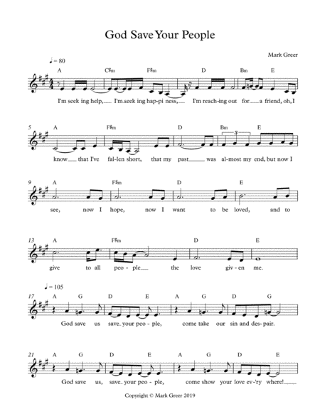 God Save Your People Sheet Music