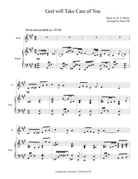 Free Sheet Music God Will Take Care Of You Hymn Piano Arrangement For Voice Or Solo Instrument