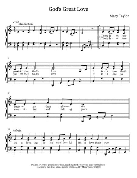 Gods Great Love Sheet Music