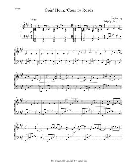 Goin Home Country Roads Sheet Music