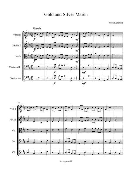 Gold And Silver March Sheet Music