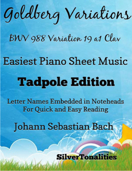 Goldberg Variations Bwv 988 Variation 19a1 Clav Easiest Piano Sheet Music Sheet Music