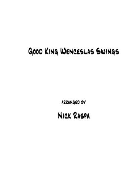 Free Sheet Music Good King Wenceslas Swings Early Intermediate Piano