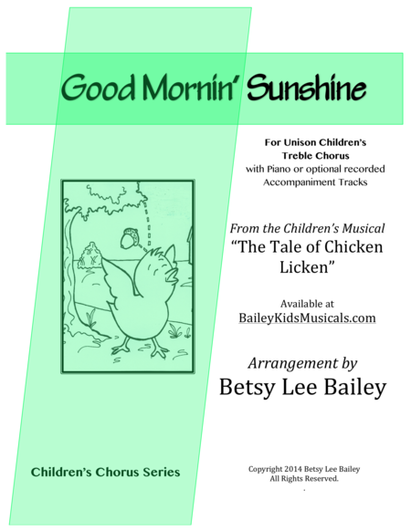 Good Mornin Sunshine For Unison Or 2 Part Childrens Chorus Sheet Music