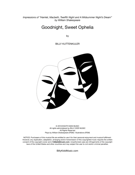 Free Sheet Music Goodnight Sweet Ophelia