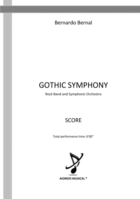 Gothic Symphony Rock Band And Symphonic Orchestra Score Only Sheet Music