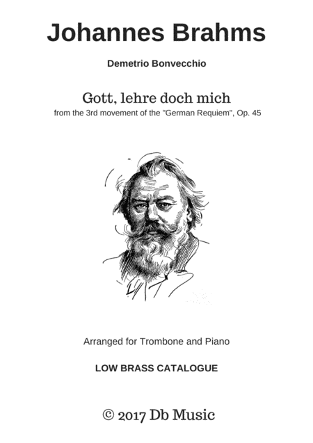 Gott Lehre Doch Mich Brahms Johannes Sheet Music