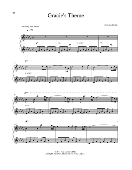 Free Sheet Music Gracies Theme