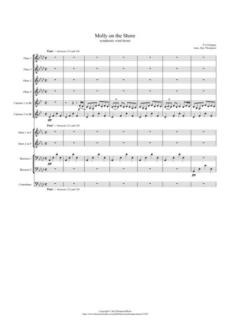 Grainger Molly On The Shore Symphonic Wind Bass Sheet Music