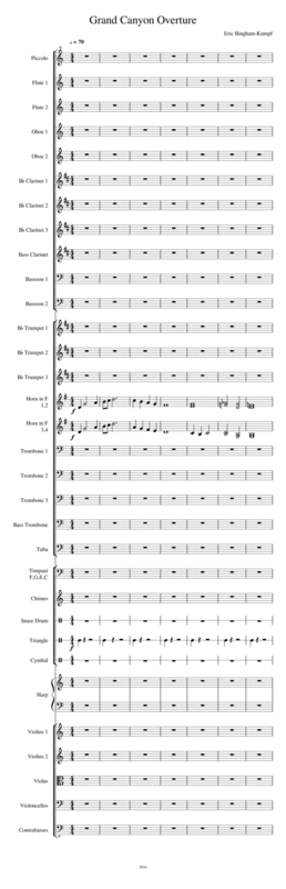 Free Sheet Music Grand Canyon Overture