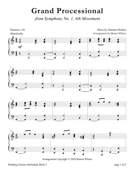 Grand Processional Symphony No 1 4th Movement Piano Solo Sheet Music