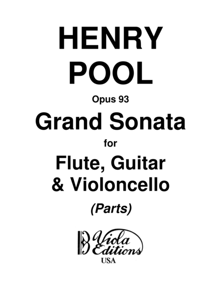 Grand Sonata For Flute Guitar Cello Parts Sheet Music