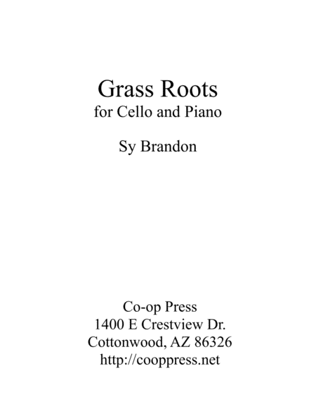 Free Sheet Music Grass Roots For Cello And Piano