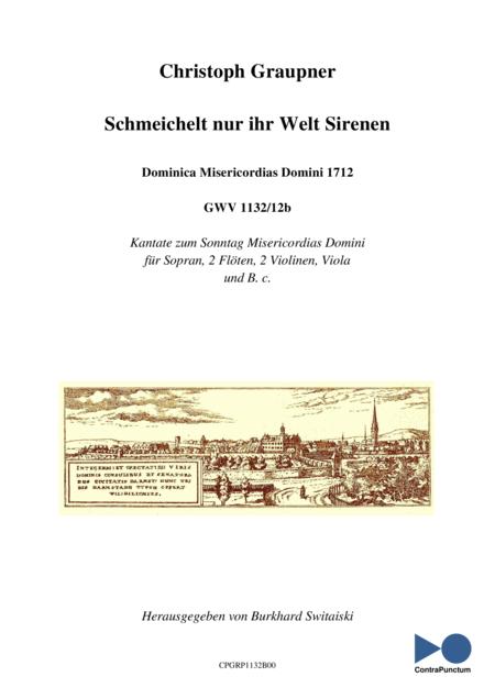 Graupner Christoph Cantata Schmeichelt Nur Ihr Welt Sirenen Gwv 1132 12b Sheet Music