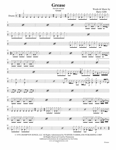 Free Sheet Music Grease