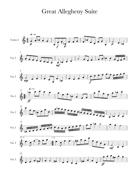 Free Sheet Music Great Allegheny Suite