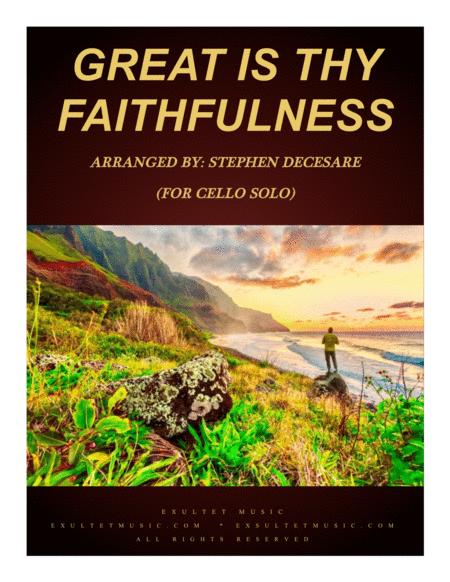 Great Is Thy Faithfulness For Cello Solo And Piano Sheet Music