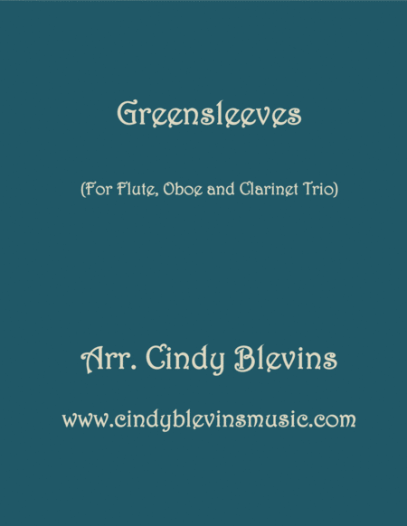 Greensleeves Arranged For Flute Oboe And Clarinet Trio Sheet Music